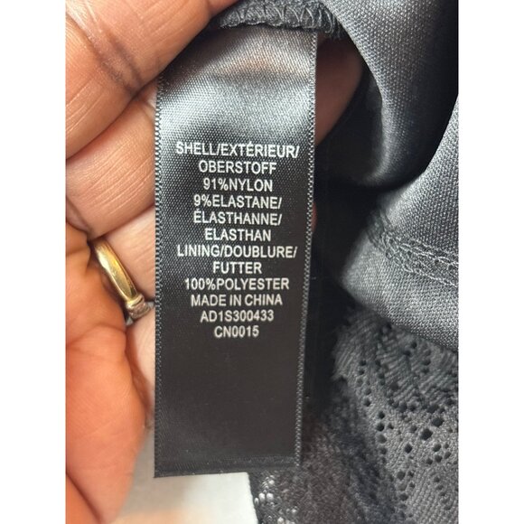 Adrianna Papell Womens Black Lace Top Size L - Picture 10 of 11